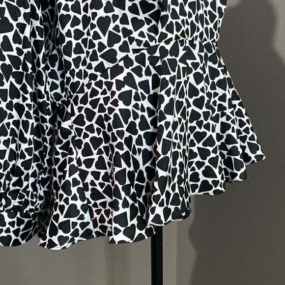 ASOS River Island 3/4 Length Long Sleeves Hearts Peplum Blouse - Picture 5 of 16